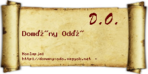 Domány Odó névjegykártya